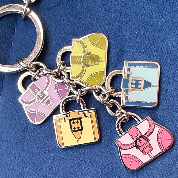 Coach Multicolor Bag Charm Keychain - Picture 5 of 6